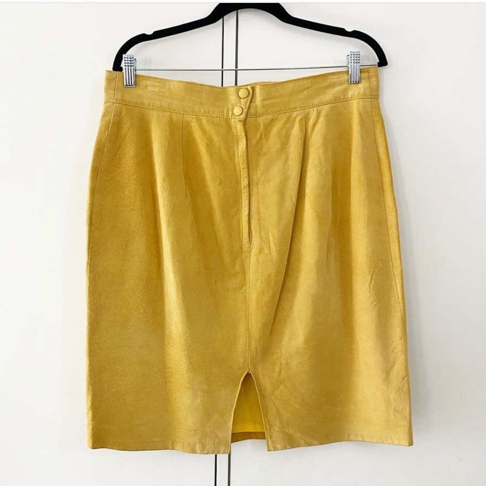 Vintage Yellow Suede Danier Skirt